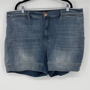 Liverpool The Short Denim Jean Shorts Blue Plus Size 20W High Rise